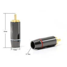 1Set 24k Solder Gold plated RCA Connectors Gold Plated RCA Plug Audio Male Connector Cables. 2024 - buy cheap