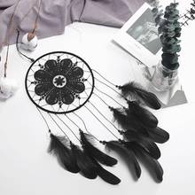 3 cores dreamcatcher artesanal pena sinos de vento pendurado pingente apanhador de sonhos casa quarto artesanato decoração dropshipping 2024 - compre barato