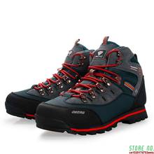 Zapatos de senderismo impermeables para hombre, calzado de cuero para escalada y pesca, botas altas de invierno, novedad 2024 - compra barato