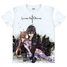 Sword Art Online Asuna Yuuki Printed T-shirt SAO Asuna Kirigaya Kazuto Kirito Cosplay Tshirts Tops Fashion Mens Tees 2024 - buy cheap