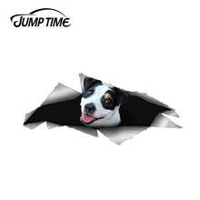 Jump Time 13cm x 5.8cm Jack Russell Terrier Dog Decal Sticker 3D Pet Graphic Vinyl Car Window Laptop Bumper Animal Car Stickers 2024 - buy cheap