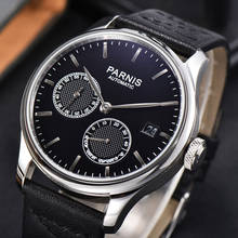 Parnis-reloj mecánico automático para hombre, pulsera resistente al agua con esfera negra de 43mm, marca de lujo, a la moda, reserva de energía 2024 - compra barato