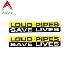 Aliauto 2 X Warning Car Sticker Loud Pipes Save Lives PVC Body Decal for Jdm Vw Lifan X60 Hyundai Tucson Suzuki Sx4 Kia,15cm*3cm 2024 - buy cheap