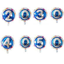 Blue Numbers Aluminium Foil Balloons Set 20 30 40 50 60 70 AgesHappy Birthday Party Decoration Years Anniversary Party Supplies 2024 - buy cheap