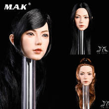 In Stock YMT019 1/6 Asian Beauty Female Head Sculpt jing Carved Planted Hair Model Accessory for 12'' Action Figure Body 2024 - buy cheap