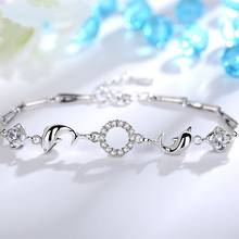 Adjustable Fashion Crystal Dolphin Charm Bracelet Elegant Women Fashion Christmas Party Jewelry Браслет sl241 2024 - buy cheap