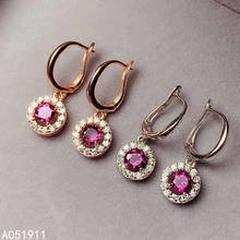 KJJEAXCMY fine jewelry natural Garnet 925 sterling silver women earrings support test luxury 2024 - buy cheap