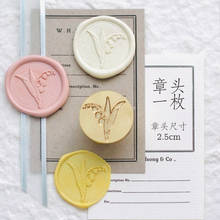 Spring Lily-of-the-valley Wax Seal Plant Flower Envelope Decoration Lacquered Seal rRtro Valentine's Day Sealing Wax Stamp 2024 - buy cheap