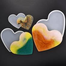 Heart Shape Coaster Silicone Molds Jewelry Making Tools For Resin Jewelry UV Epoxy Pressed Flower DIY Crafts 2024 - buy cheap