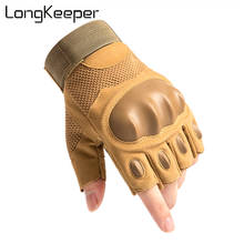 LongKeeper New Tactical Fingerless Gloves Men Military Army Hiking Cycling Gym Riding Half Finger Mittens Outdoor Sport Luvas 2024 - buy cheap