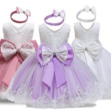 Vestido de princesa infantil feminino, vestido de renda para festa de aniversário, casamento elegante, fantasia, vestido tutu para meninas de 1-5 anos 2024 - compre barato
