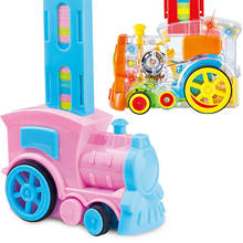 Juego de bloques de dominó para niños y niñas, juguete de Tren Eléctrico, Rally, modelo de tren, bloques de dominó coloridos, juego de regalo, 60 uds. 2024 - compra barato