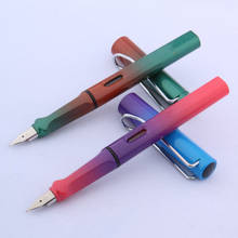 classic plastic STUDENT Gradient red aurora COLOR Business SILVER GIFT Fountain Pen 2024 - buy cheap