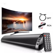Wall Mountable Home Theater TV Soundbar Speaker OPT AUX Input Stereo Surround Speakers with Remote Control Sound System 2024 - buy cheap