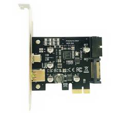 PCI-Express PCI-e к USB 3,1 type-C Riser Post карта PCIe к USB-C 2.4A быстрое зарядное устройство + 19PIN передний USB Miner адаптер расширения 2024 - купить недорого
