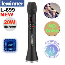 Lewinner L-699 Professional Karaoke Microphone Wireless Speaker Portable Bluetooth microphone for phone support record TF play 2024 - купить недорого