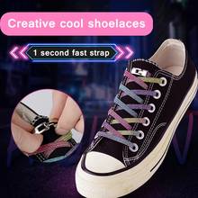 1Pair Elastic Locking Shoelaces Cross buckle Candy Flats No Tie Shoelace Quick Sneakers Locking Shoe laces Kids Adult Shoelaces 2024 - buy cheap