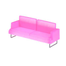 Doll House Sofa Miniature For Barbie Deluxe Pink Plastic Sofa Chair For Barbie Doll Accessories Doll House Decoration 2024 - buy cheap