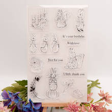 Bunny Easter Clear Stamp Transparent Seal DIY Scrapbooking Card Making Clear Silicone Stamp Crafts Supplies 2021 New 2024 - buy cheap