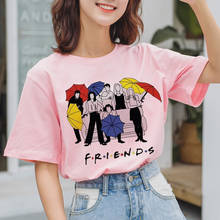 Camiseta Harajuku para mujer, ropa coreana, Top informal de Friends, camiseta informal para mujer, estética Vintage de talla grande S-2XL 2020 2024 - compra barato