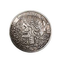 Hobo Coin 1923 Peace Liberty Wanderer Commemorative Coin Skull Crown Collection Crafts Home Decoration Gifts Souvenir 2024 - buy cheap