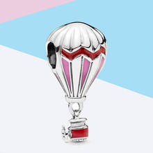 Leabyl Red Enamel Hot Air Balloon Charms fit Bracelets Necklace for Women DIY Travel Tourism Jewelry Gift Dropshipping 2024 - buy cheap