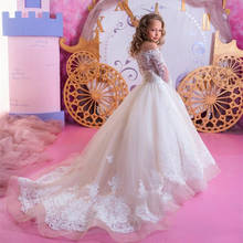 Lace Flower Girls Dresses For Wedding First Communion Dresses Party Prom Princess Gown Pageant Dresses 2024 - buy cheap