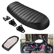 Motorcycle Flat Seat Saddle Cushion for Cafe Racer, Made of Soft and Synthetic 2024 - buy cheap