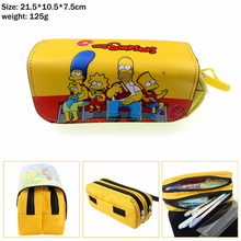 Bart Homer Marge Lisa Canvas Pencil Case Student penbag Women MakeupBag Cosmetic bag portable Zip Stationery Bags 2024 - buy cheap