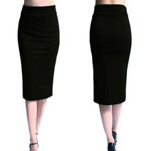 Women Pencil Skirt New Fashion Ladies Office Stretch Bodycon Midi Skirt Female High Waist Mid-Calf Jersey Skirts Puls Size XL 2024 - buy cheap