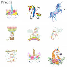 Unicorn Iron On Heat Transfers Patches For Clothing Cartoon Cute Ironing Thermal Stickers On Kids T-shirt DIY Patches Appliques 2024 - buy cheap