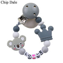 Chip Dale Koala para chupete de bebé, Clips de silicona de dibujos animados, cadena de chupete, regalos para Baby Shower 2024 - compra barato