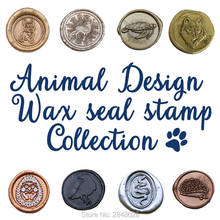 Cute Animals Collection Wax Seal Stamp,Wax Seal Stamp Kit,wedding invitation seals,Party gift,wood wax stamp,Dog lover gift 2024 - buy cheap