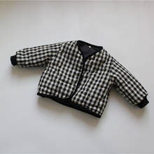 Korean Style New Winter Baby Boys Plaid Thicken Cotton-padded Coats Loose Warm Kids Outerwear Children Clothes 2024 - buy cheap