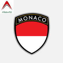 Aliauto Personality Monaco Flag Shield Decal Motorcycle Car Accessories Sticker PVC for Suzuki Peugeot Skoda Volvo,12cm*10cm 2024 - buy cheap