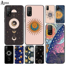 hippie sun and moon art For Xiaomi Mi Poco F1 F2 X2 X3 M2 M3 Pro NFC 10T Pro Lite Note 10 Pro Mix 3 6 5 Black Phone Case 2024 - buy cheap