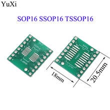 10 шт. SOP16 SSOP16 TSSOP16 для DIP16 Pinboard SMD для DIP адаптер 0,65 мм/1,27 мм до 2,54 мм DIP-контактный шаг печатной платы конвертер гнездо 2024 - купить недорого
