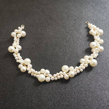 SLBRIDAL-Diadema con varias perlas para mujer, diadema nupcial con cable hecha a mano, peine, conjunto de pasadores para el pelo, accesorios para el cabello de boda, joyería para mujer 2024 - compra barato