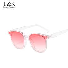 LongKeeper-gafas de sol redondas para mujer, anteojos de sol femeninos de moda, de diseñador de marca, Retro, Ojo de gato, UV400, de plástico de lujo Vintage 2024 - compra barato