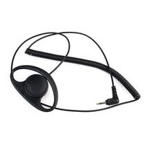 3.5mm ouvir apenas d forma fone de ouvido fone de ouvido gancho para alto-falante mic motorola kenwood walkie-talkie 2024 - compre barato