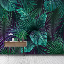 Milofi Custom 3D Wallpaper Mural European Retro Plant Rainforest Banana Leaf Mural Background Wall Decoration Painting 2024 - buy cheap