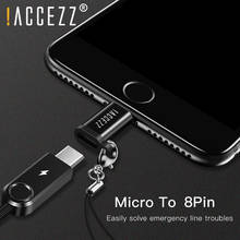 !ACCEZZ OTG Micro USB Female Converter To Lighting For iphone X XR XS MAX 7 8 6S Plus Phone Charging Sync Data 8 Pin Adapter 4PC 2024 - buy cheap