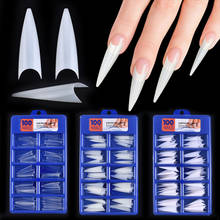 Fake Nail Tips Acrylic Gel Salon Half Cover DIY Tools Jewelry Nail Press on Long Ballerina Extra Long Stiletto False 100pcs/box 2024 - buy cheap