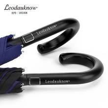 Leodauknow-guarda-chuva para homens e mulheres, modelo liso com cabo longo, tecido duplo de alta densidade, moda praia e corta-vento 2024 - compre barato