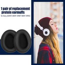 Almohadillas de espuma suave para auriculares SONY MDR-10RBT, almohadillas de repuesto de cuero con proteína para los oídos, para MDR-10RNC, MDR-10R, 1 par 2024 - compra barato