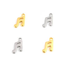 20 pcs/batch 11*7.5mm Stainless Steel Hanging Music Notation Charms Pendants For Making DIY Handmade Jewelry Accessories 2024 - buy cheap