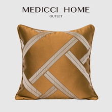 Medicci Home Cushion Cover Retro Sunset Orange Lines Geometric Beige Modern Minimalist Nordic Sofa Pillow Case Model Room Decor 2024 - buy cheap