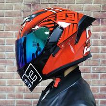 Casco de motocicleta Modular con visera interior, casco de seguridad de doble lente, de carreras, 902 2024 - compra barato