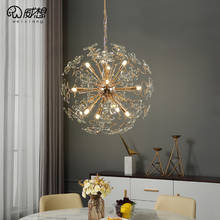 Nordic personality creative dandelion spark ball led net red restaurant ins clothing store shop window crystal chandelier 2024 - buy cheap