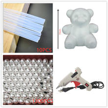 DIY Gift for Valentine's Day Foam Bear Mold Artificial Imitation Pearls Bear Toy Wedding Decoration Gifts 2024 - buy cheap